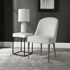 Brie Armless Chair, White (2 per box)