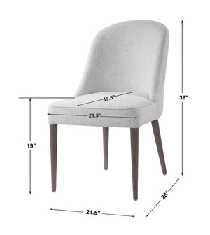 Brie Armless Chair, White (2 per box)