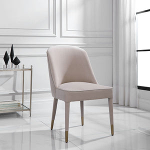 Brie Armless Chair, Champagne (2 per box)