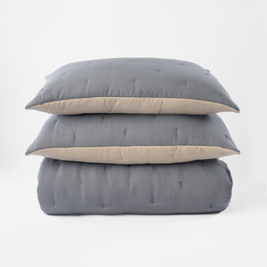 Cartwright Quilt, Neutral Grey/Natural