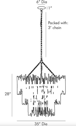 Prescott Three Tiered Chandelier