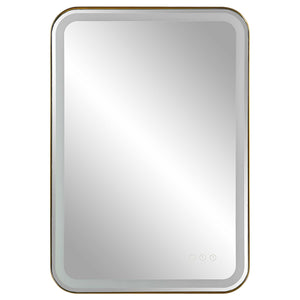 Crofton Lighted Vanity Mirror, Brass