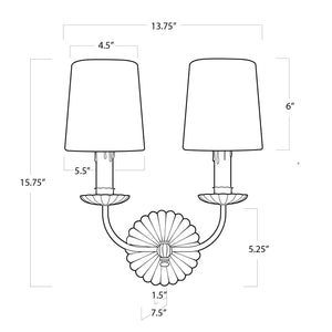 Clove Double Sconce