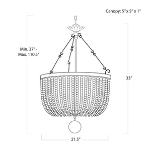 Fabian Wood Bead Chandelier