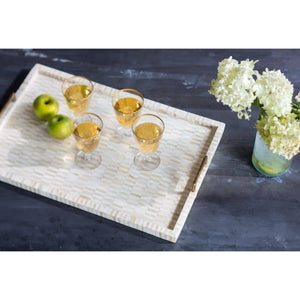 Multi Tone Bone and Brass Tray