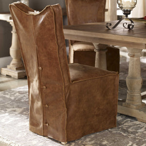 Delroy Armless Chair, Cognac 2 Per Box