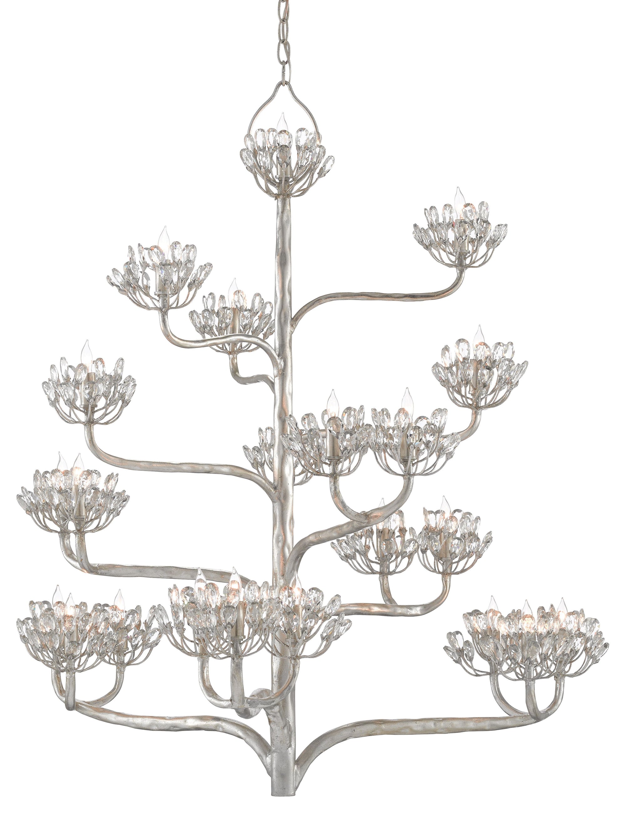 Agave Americana Silver Chandelier