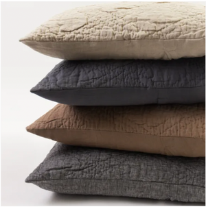 Barcelona Linen Quilt - Asphalt