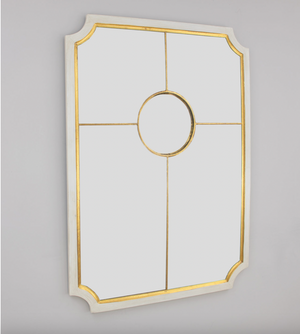 White & Gold Sectional Mirror