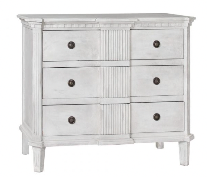 Mia Fluted Three Drawer Chest