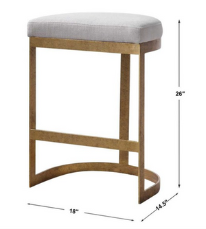 Ivanna Counter Stool , Gold