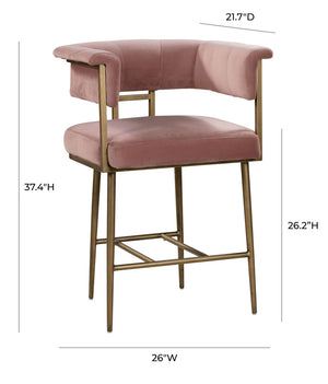 Astrid Blush Counter Stool