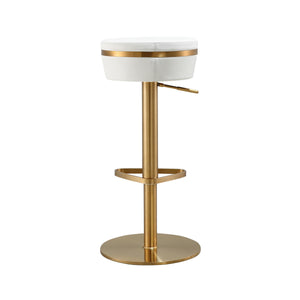 Astro White Adjustable Stool