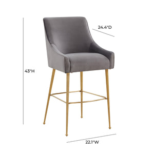 Beatrix Grey Bar Stool
