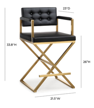 Director Counter Stool, Black
