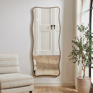 Pavia Tall Mirror, Gold