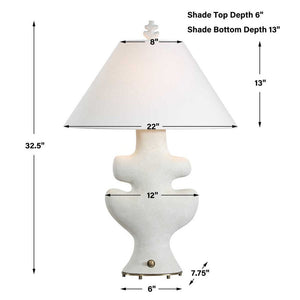 Frosted Leaf Table Lamp