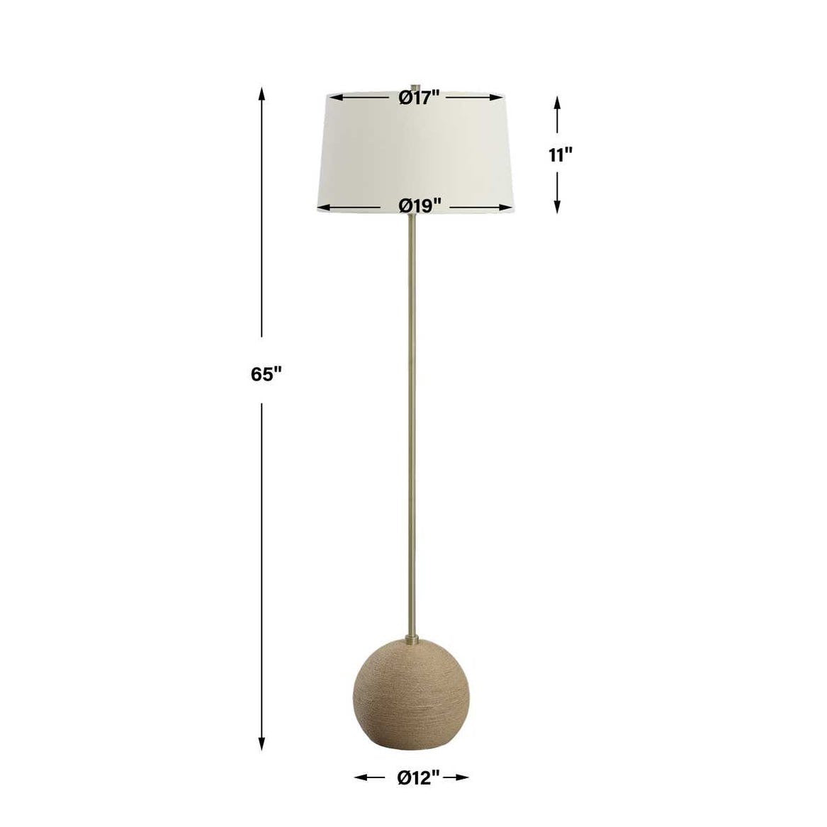 Captiva Floor Lamp, Brass