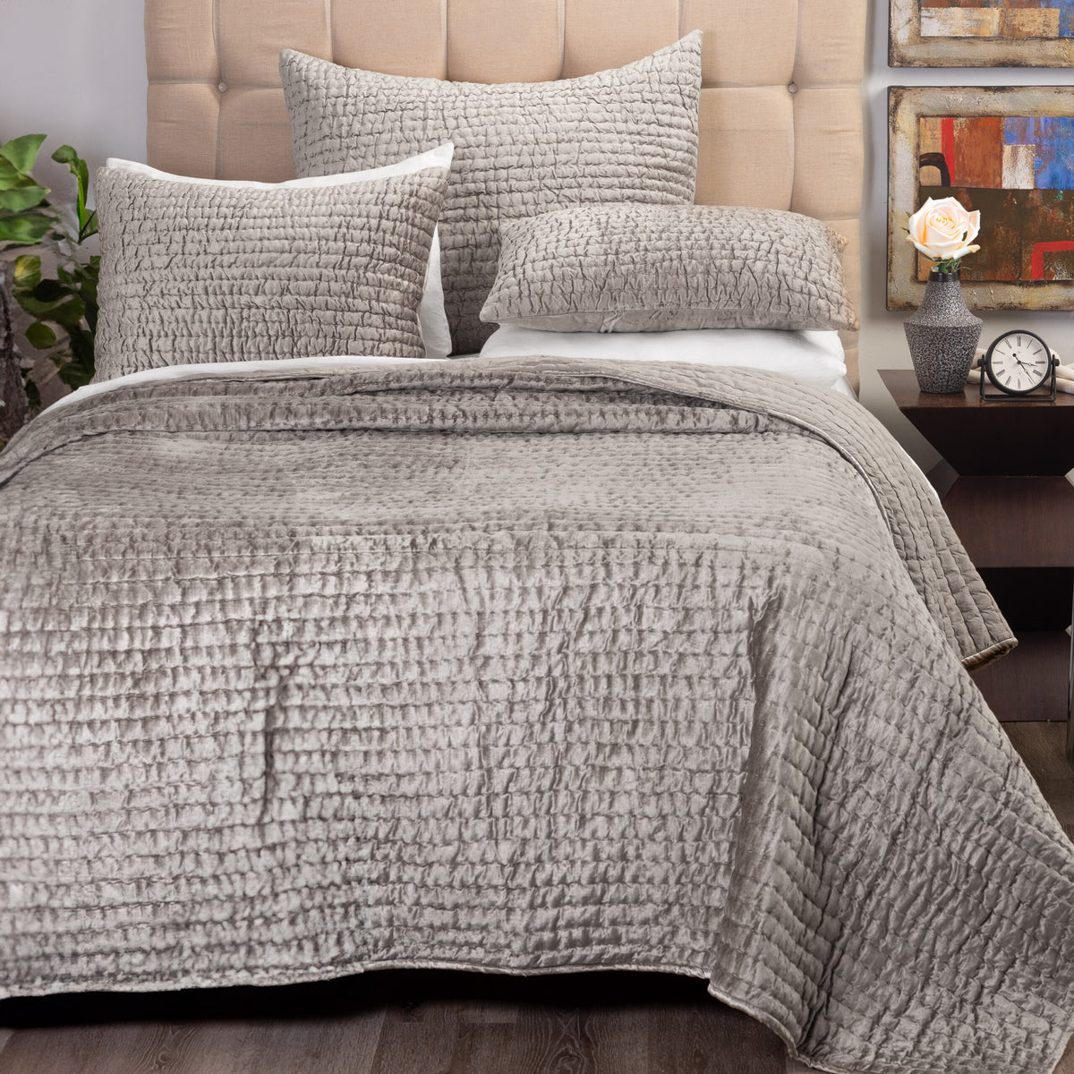 Baldwin Quilt, Ash Grey