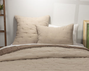 Cartwright Quilt, Walnut Brown/Natural
