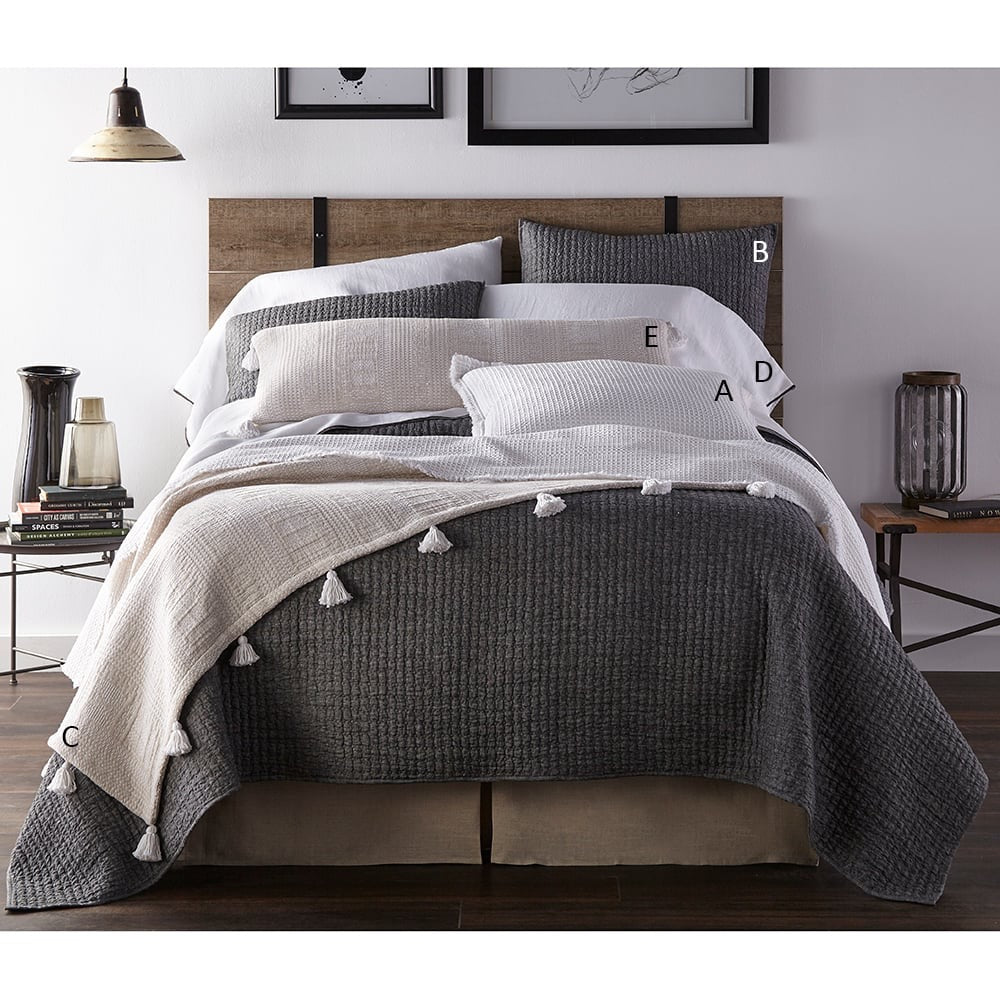 Catalina Linen Quilt, Asphalt