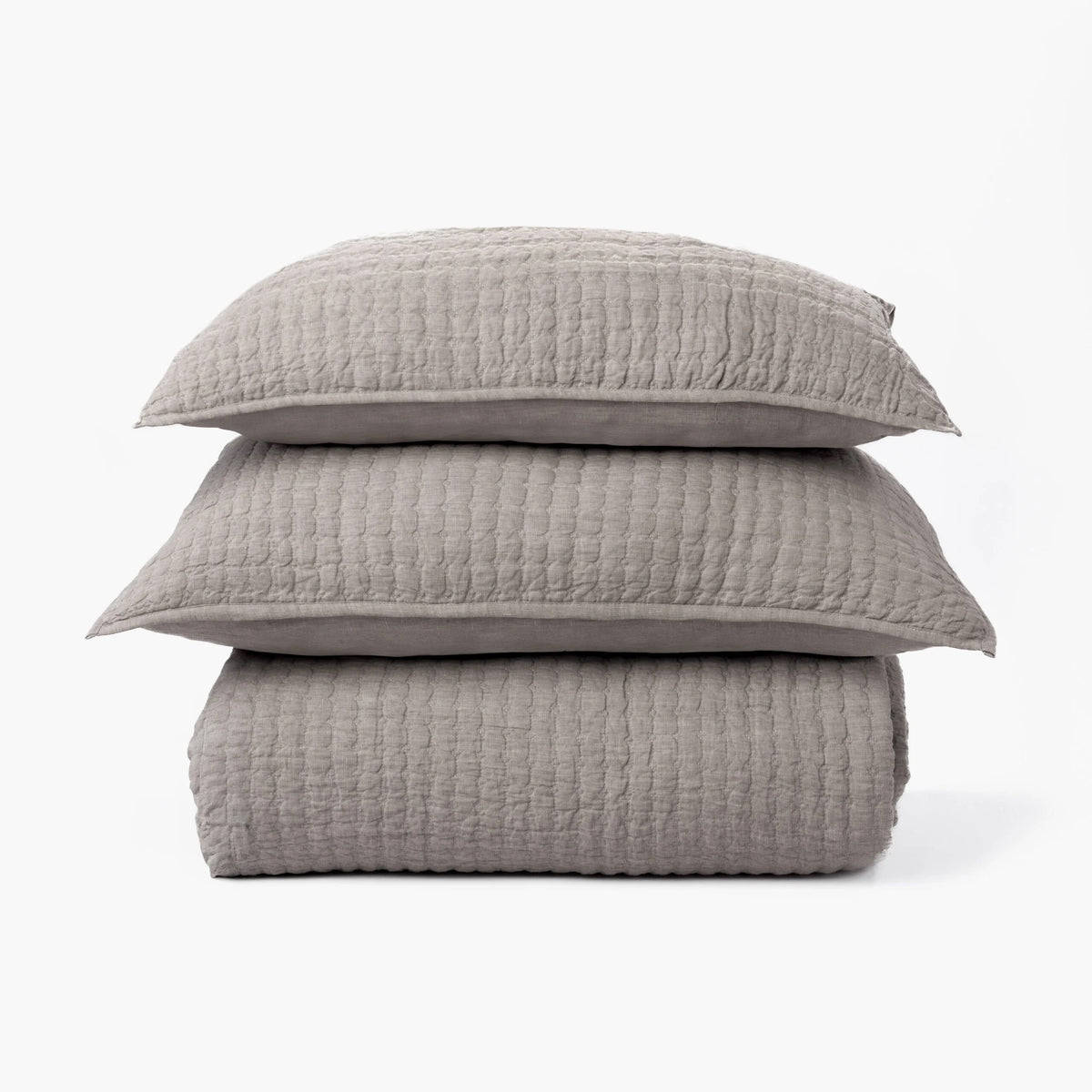 Catalina Linen Quilt, Grey Chambray