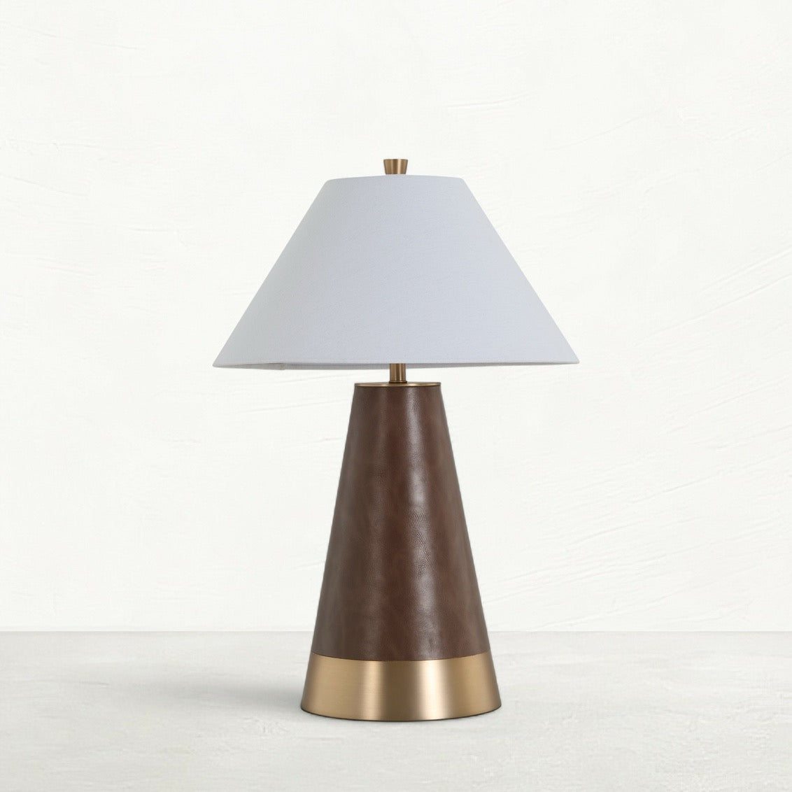 Milo Table Lamp Large - Brown Leather