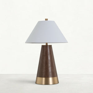 Milo Table Lamp Large - Brown Leather