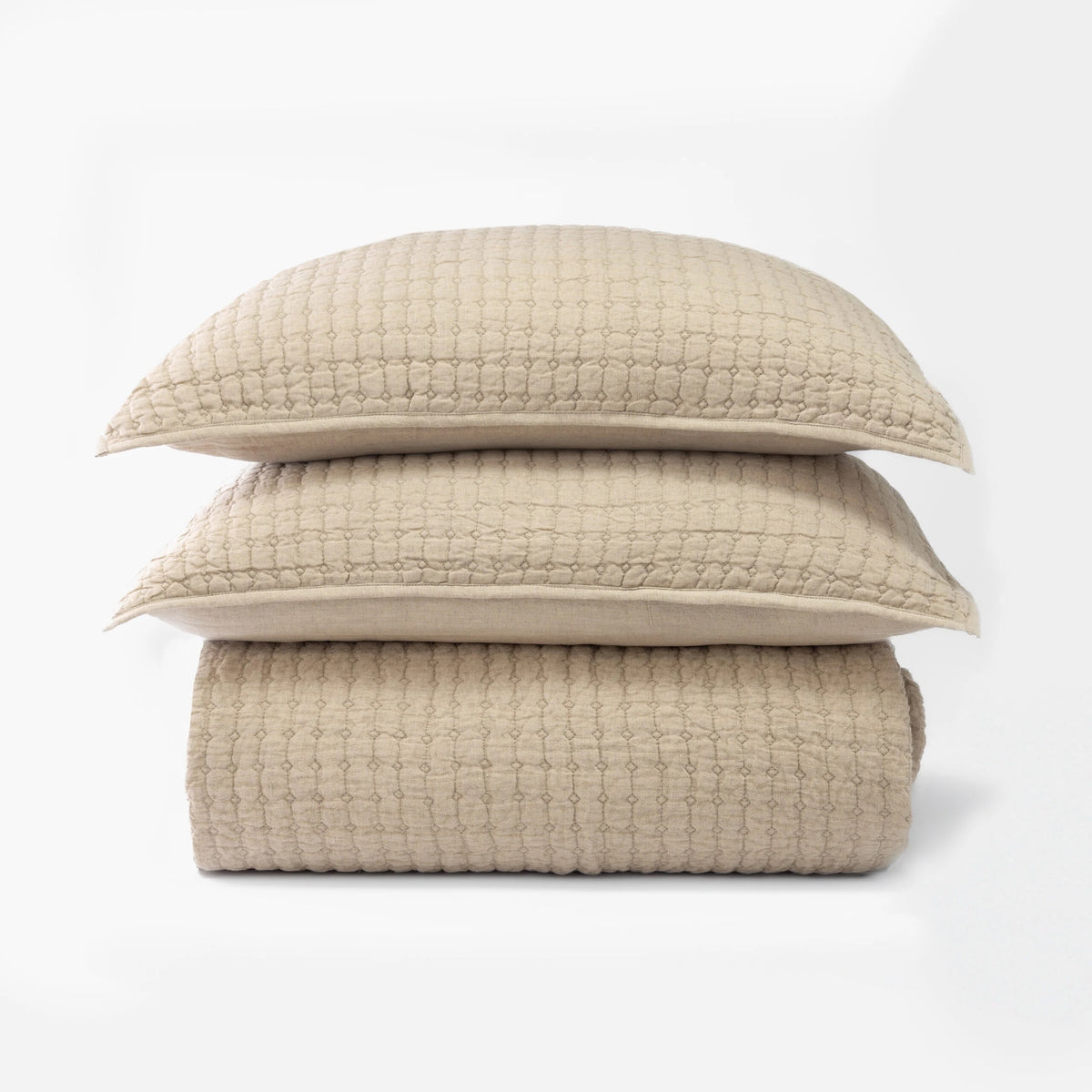 Catalina Linen Quilt, Natural