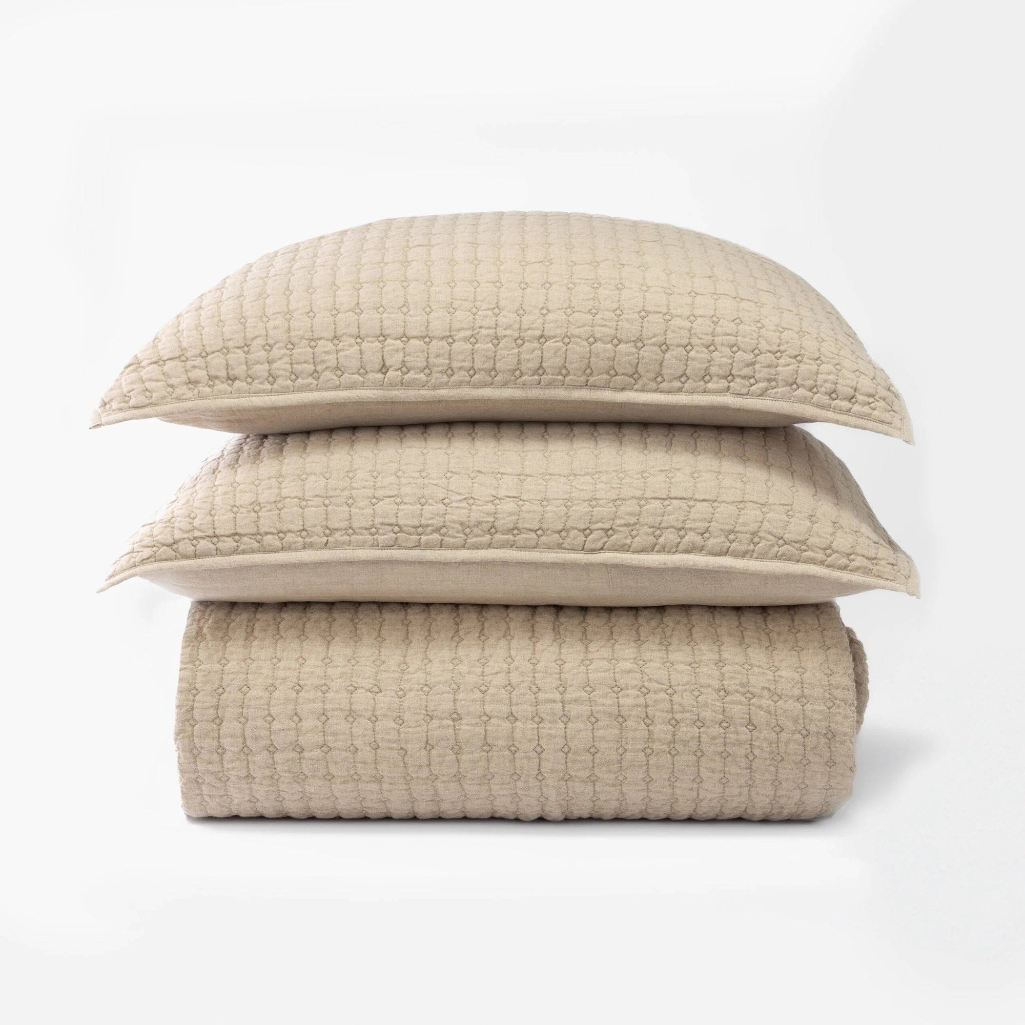 Catalina Linen Quilt, Natural