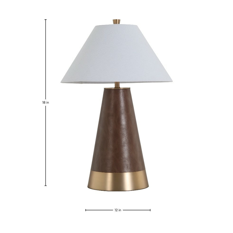 Milo Table Lamp Large - Brown Leather