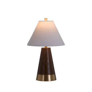 Milo Table Lamp Large - Brown Leather