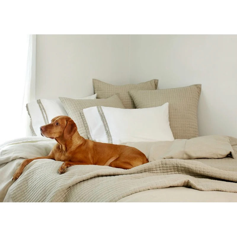 Catalina Linen Quilt, Natural