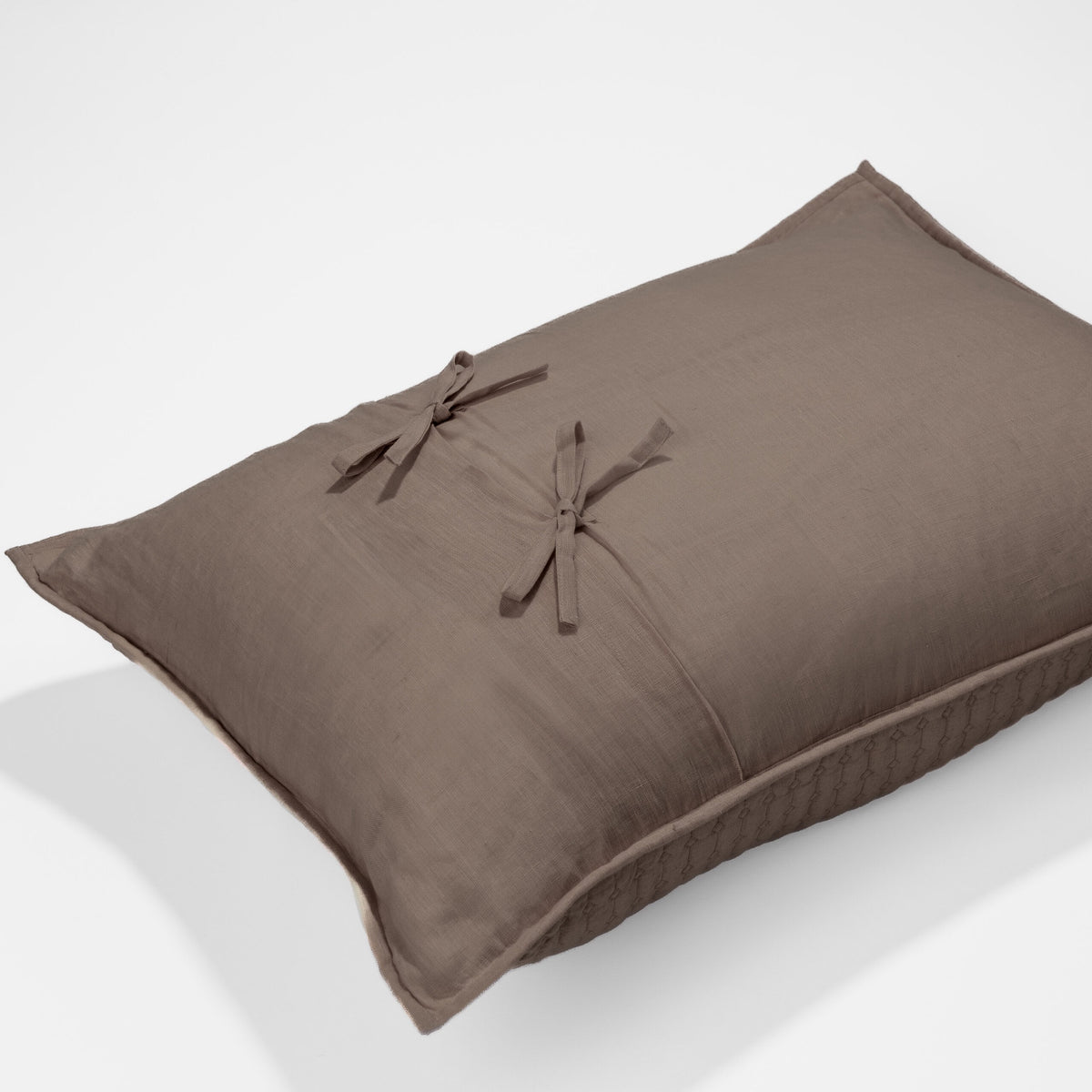 Catalina Linen Quilt, Walnut Brown