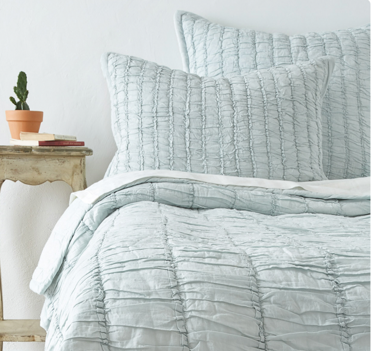 Ruched Quilt, Seaglass