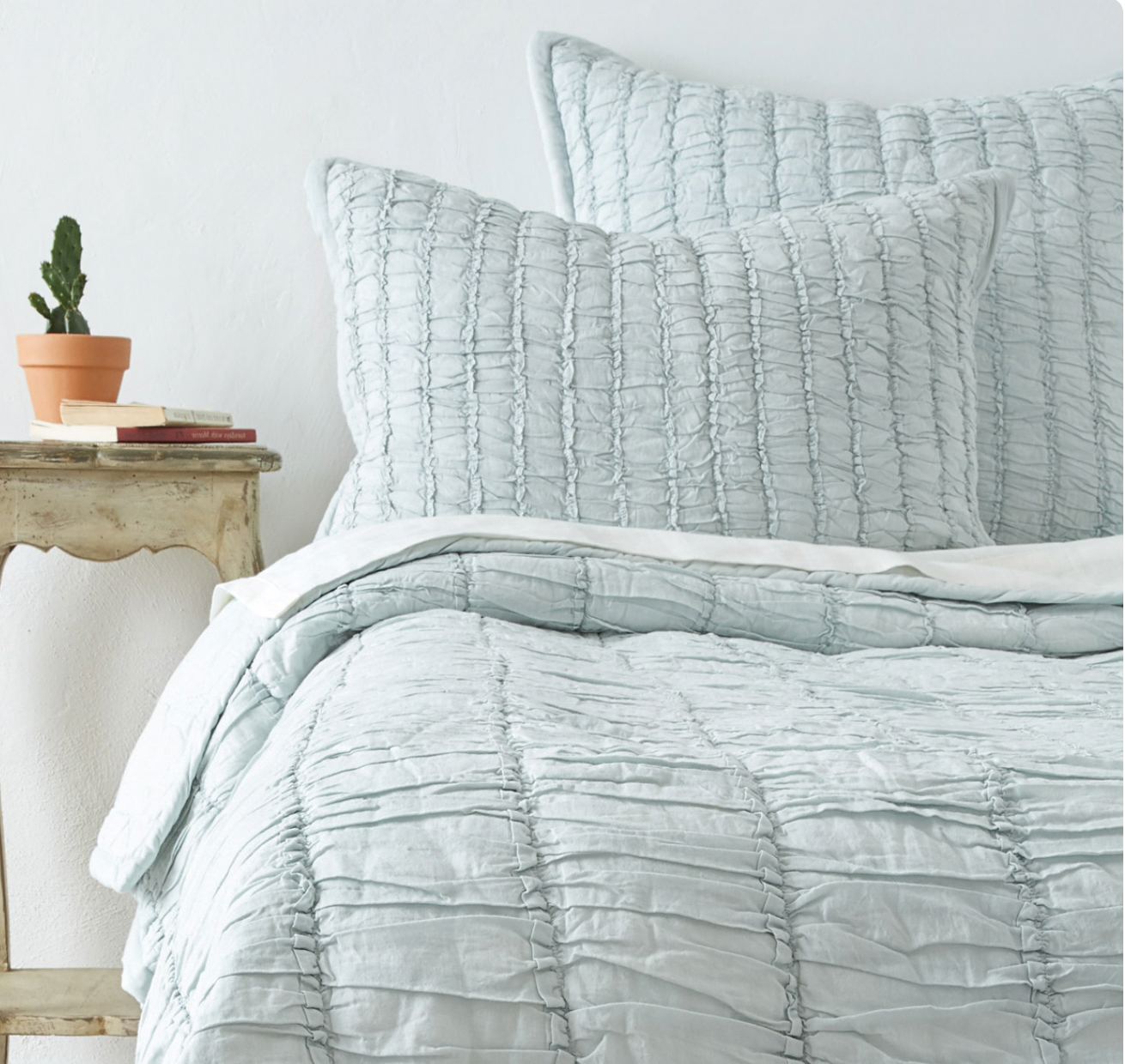 Ruched Quilt, Seaglass