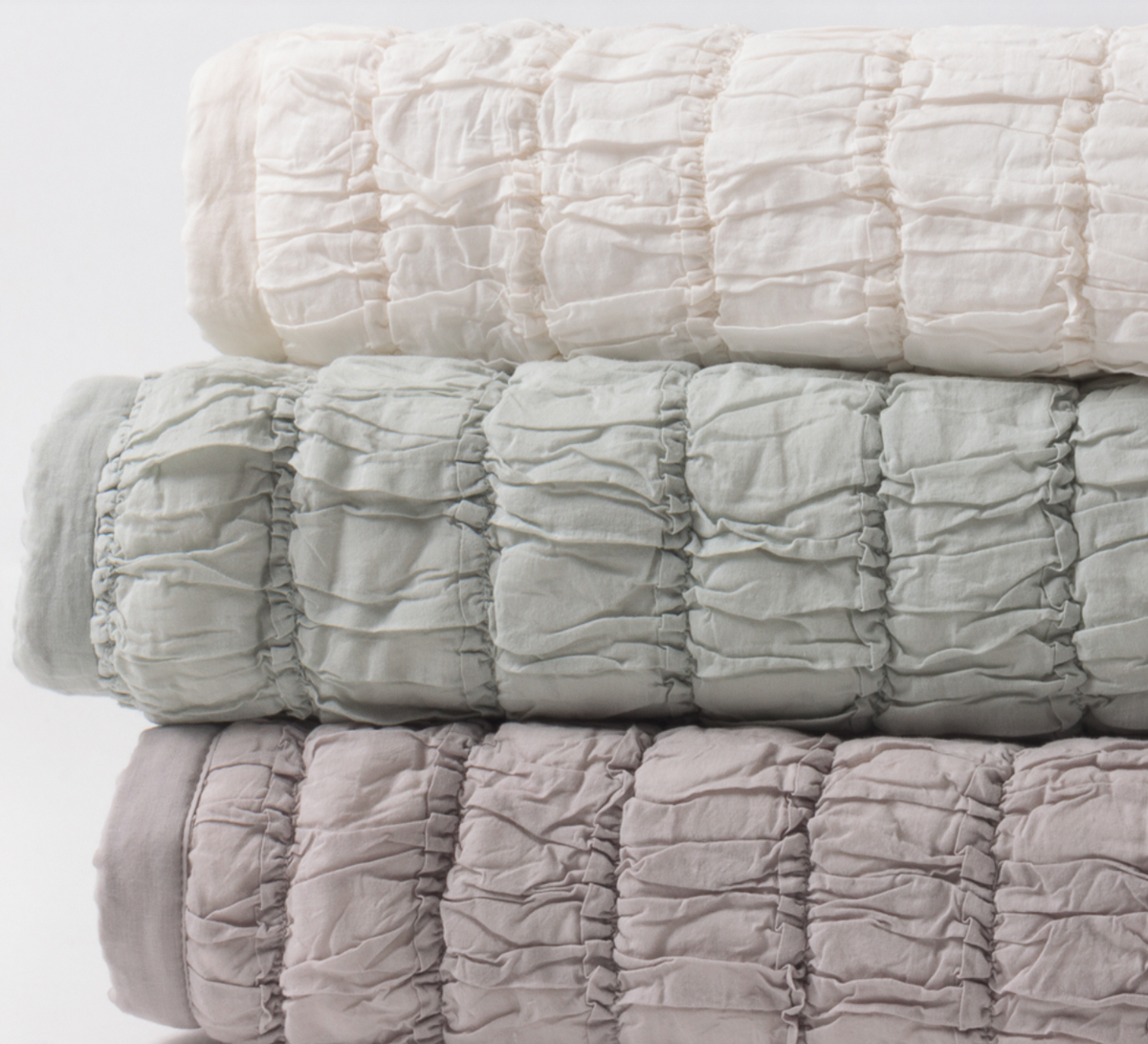 Ruched Quilt, Seaglass