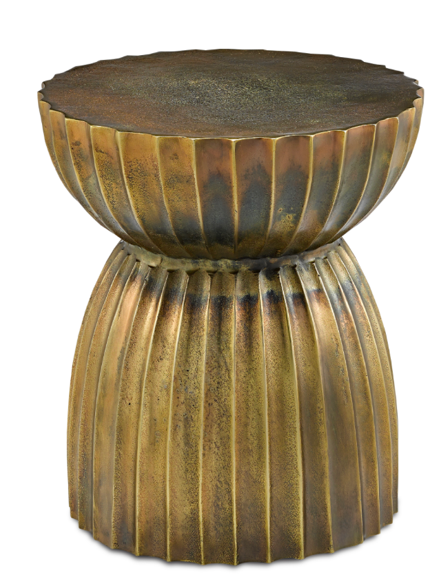 Rasi Antique Brass Accent Table