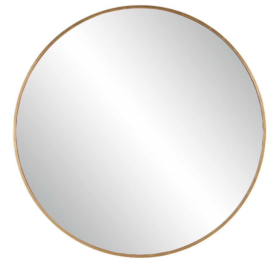 Junius Large Round Mirror, Gold