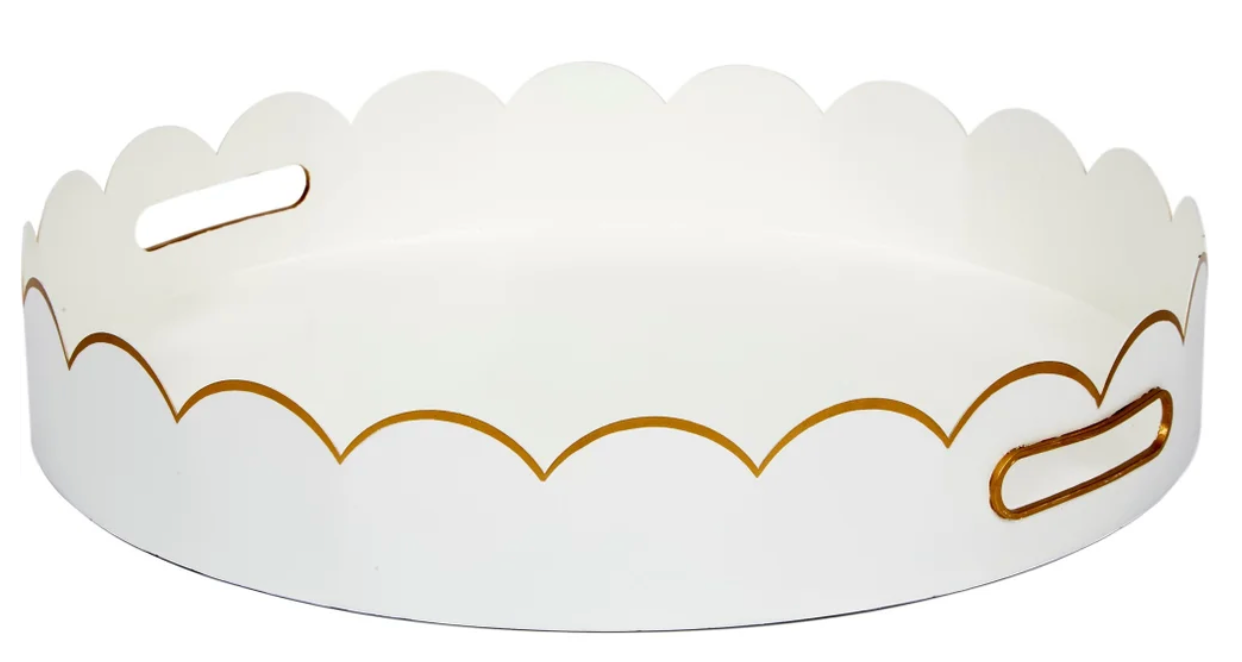 Eloise Scalloped Metal Tray