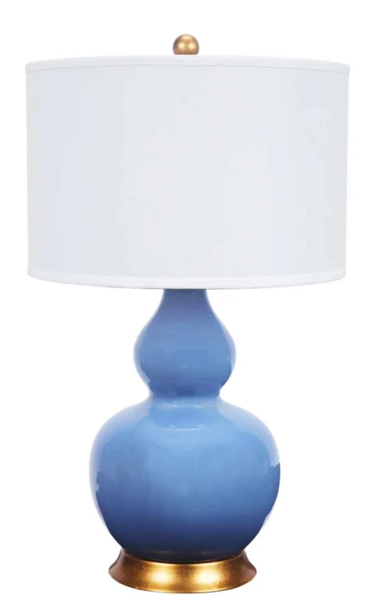 Parisian Blue Porcelain Lamp - Greene & Co Interiors