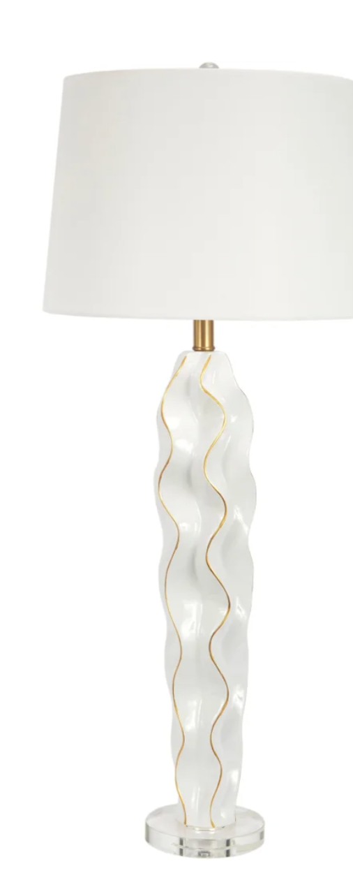 Hannah Ceramic Wave Lamp