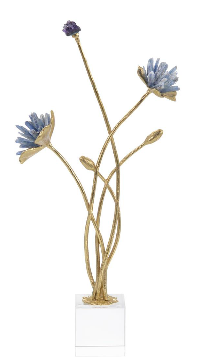 Cyanite Flora Sculpture
