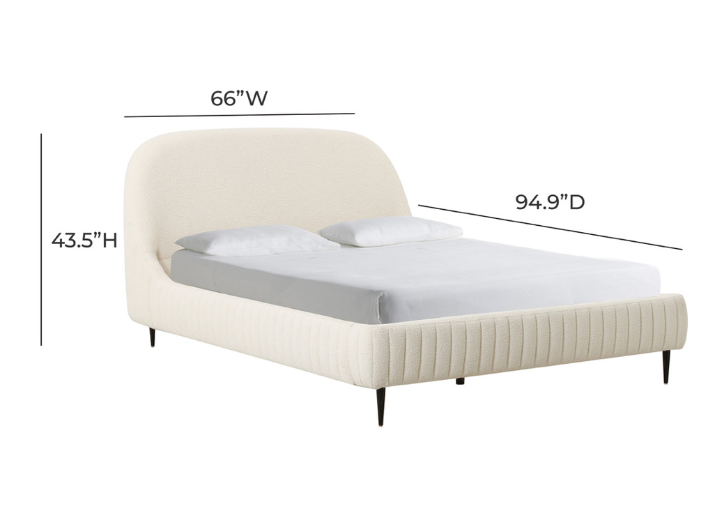 Denise Cream Boucle Bed