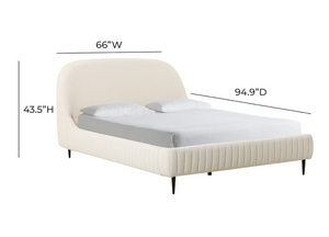 Denise Cream Boucle Bed