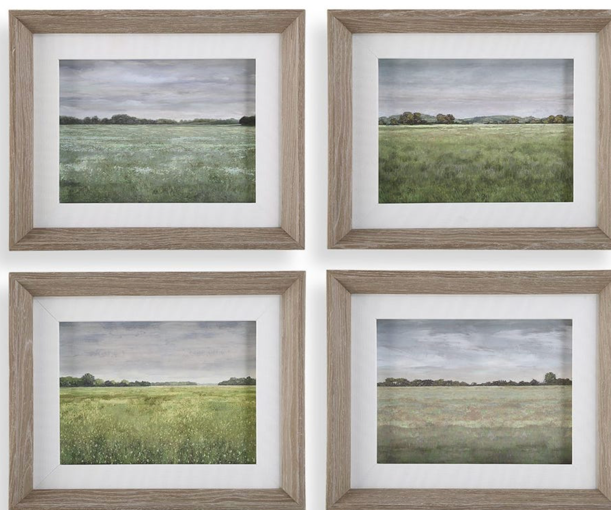 Quiet Meadows Framed Prints, S/4