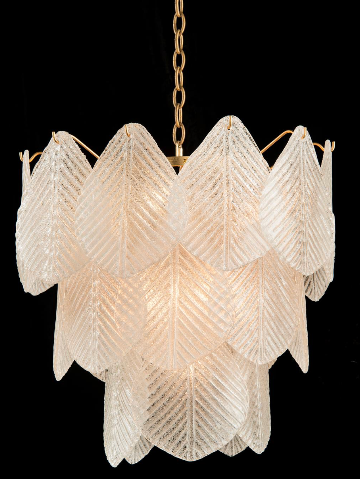 Frosted Glass Nine-Light Chandelier