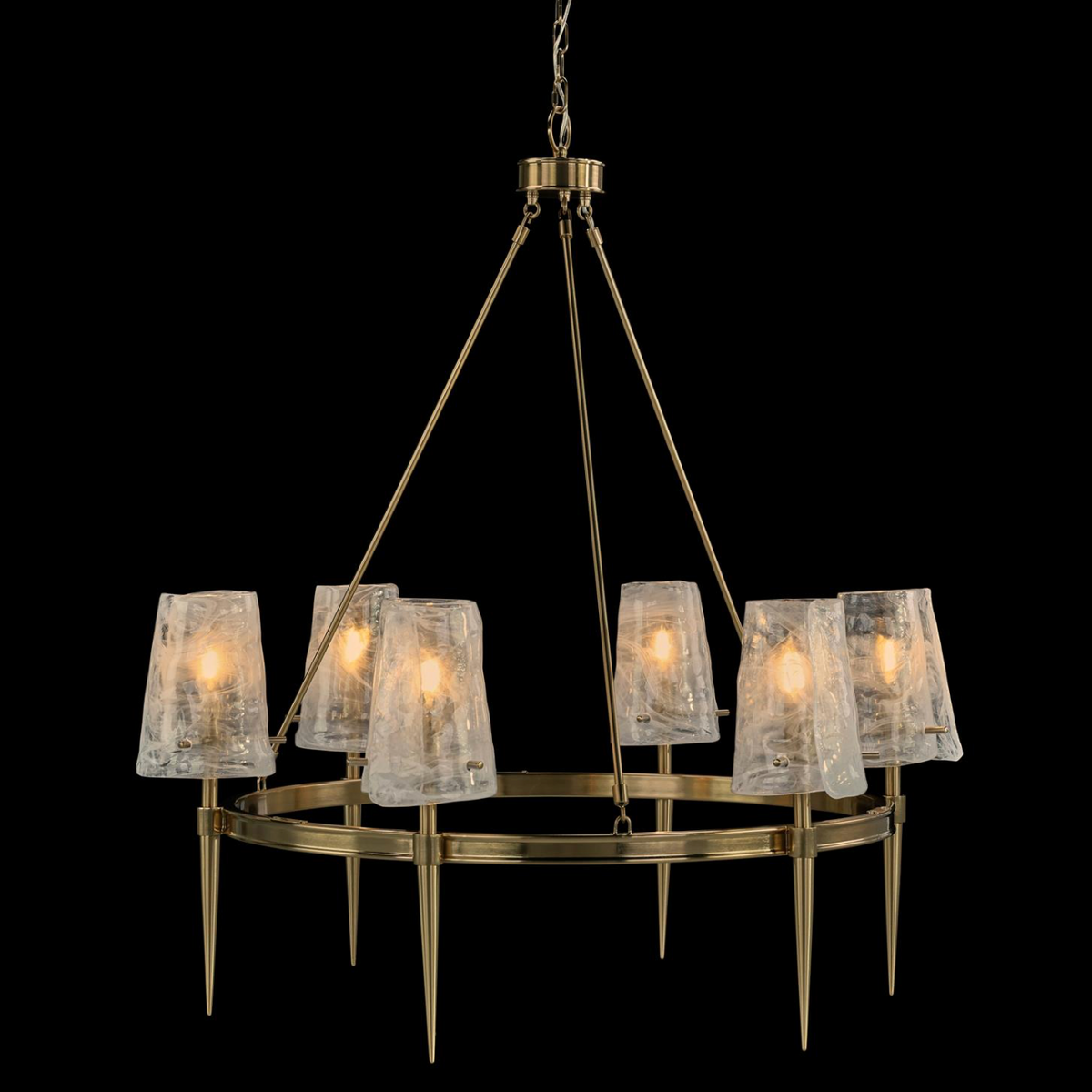Coffee Bronze Torch Six-Light Chandelier