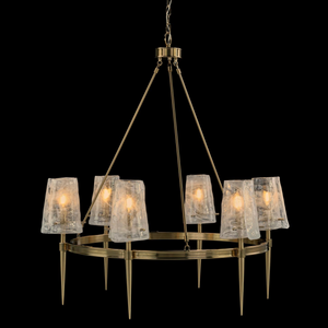 Coffee Bronze Torch Six-Light Chandelier