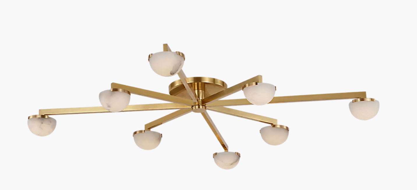 Pedra Extra Large Staggered Arm Flush Mount